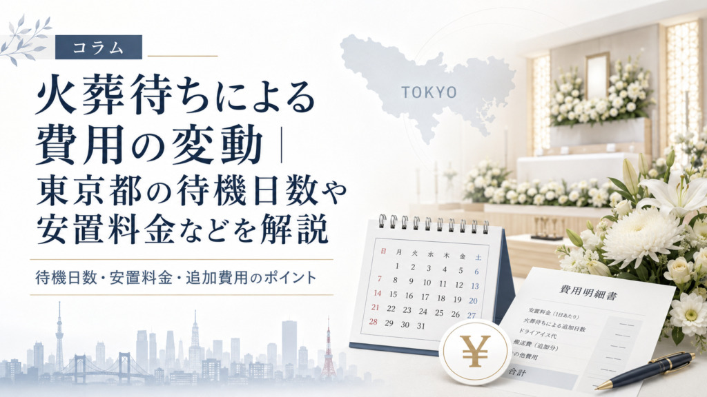 火葬待ちによる費用の変動｜東京都の待機日数や安置料金などを解説